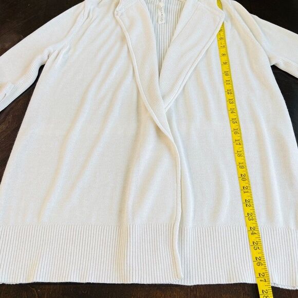 Lululemon Peace Of Mind Soft Wrap Hooded White Cardigan Sweater Size 10 - Picture 11 of 11